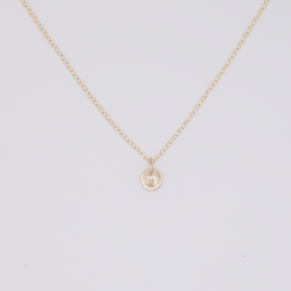 Mia Initial Disc Necklace