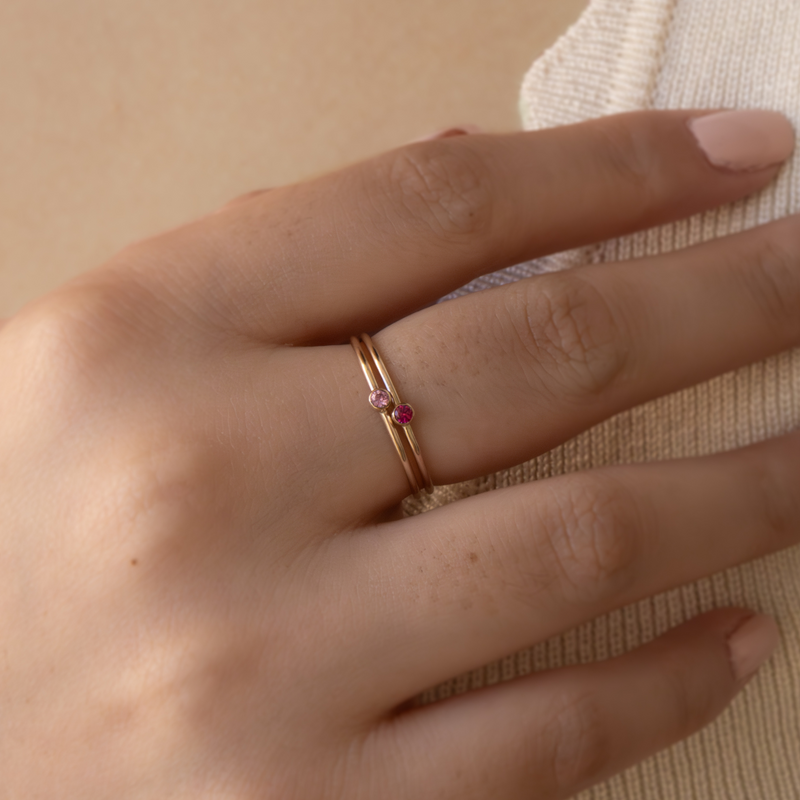 Tiny Birthstone Ring