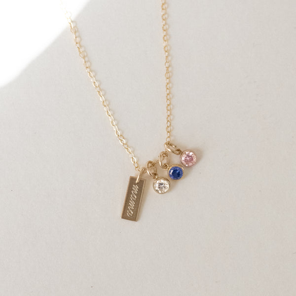 Mama Birthstone Necklace