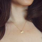 Mia Initial Disc Necklace